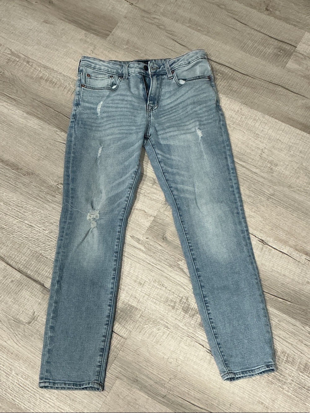 Light Blue Distressed Men’s Jeans